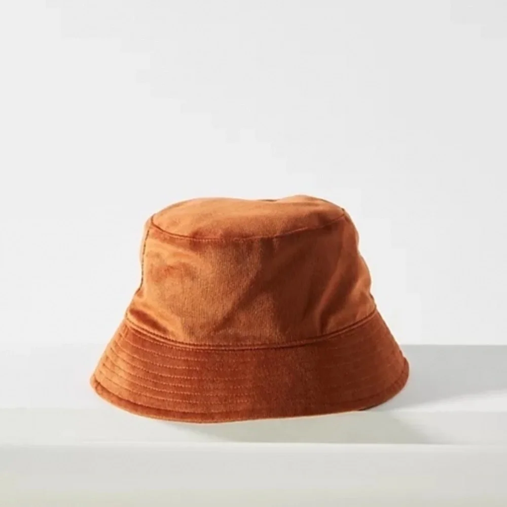 Anthropologie Brown Corduroy Bucket Hat